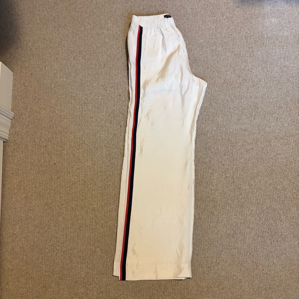 J. Crew White and Red Sweatpants for Casual Comfort